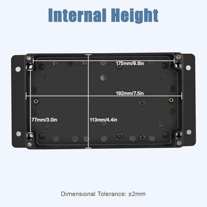 Junction Box with Clear Cover IP65 Waterproof ABS Plastic Universal Project Box with Fixed Ear, Black 7.8"x 4.7"x 2.9"(200x120x75mm)(Pack of 2) - color: 2 packs, size: 7.8"x 4.7"x 2.9"