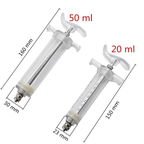 PONLEE Bird Feeding Syringe Manual Feeding Rearing Gavage Curved Needle Medication Tube 20ML - size: 20ML