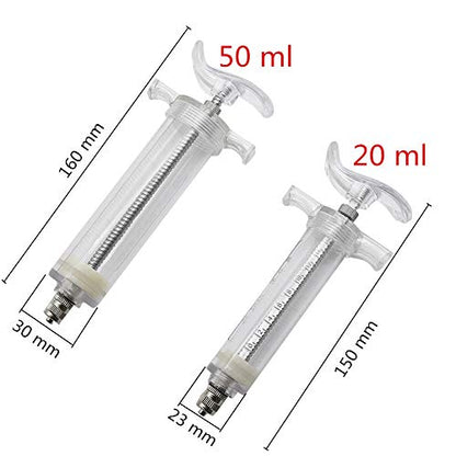 PONLEE Bird Feeding Syringe Manual Feeding Rearing Gavage Curved Needle Medication Tube 20ML - size: 20ML