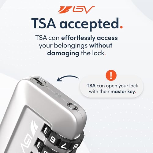 TSA Accepted Luggage Travel Lock, Set-Your-Own Combination Lock for School Gym Locker, Luggage Suitcase Baggage Locks, Filing Cabinets, Toolbox, Case (Silver, 2 Pack) - color: Silver 2-Pack