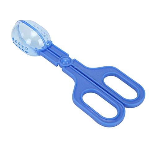 JTLB Reptile Feeding Clamp with Ventilated Poop Scoop Tool for Feeding and Cleaning, Suited for Tortoise, Lizard, Frog, Spider (Blue) - color: Blue