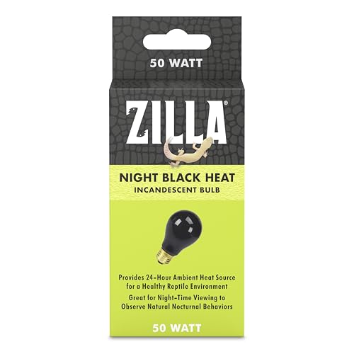 Zilla Incandescent Bulb, Night Black, Ideal for Nocturnal Reptile Species - size: 50 Watts, style: Night Black