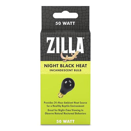 Zilla Incandescent Bulb, Night Black, Ideal for Nocturnal Reptile Species - size: 50 Watts, style: Night Black
