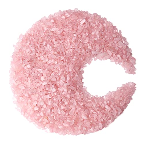 ZHIYUXI Rose Quartz Crystal Chips Fish Tank Gravel Vase Filler Stones Crushed Crystals Gemstone Polished Healing Crystals Natural Quartz Stone 0.44lbs - color: D# Rose Quartz, size: 0.44 Pound