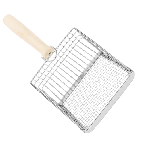 Yardwe Cat Litter Scoop Wooden Handle Deep Shovel and Sifter for Removal for Cleaning Cat Litter and Reptile Waste and Easy to Tool
