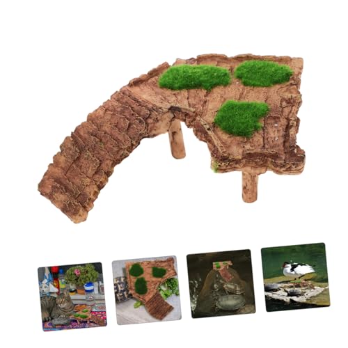 BESPORTBLE Turtle Basking Platform for Reptiles Durable Aquarium Landscape Decoration Multi-Functional Climbing Ramp Easy Access for Turtles and Frogs Water-Resistant Resin Design