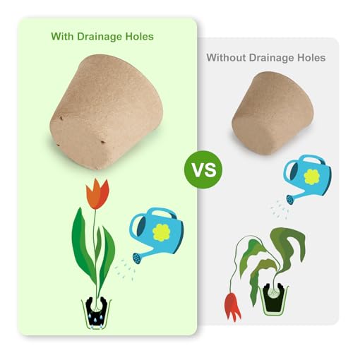 132 Pack Organic Peat Pots, 4 Inch Nursery Pots, Round Plant Seedling Pots | Small Seed Starting Starter Tray with Drainage Holes, Cheap Bulk Garden Germination Container with 132 Plant Labels (10 cm) - size: 4 Inch 132 Pcs
