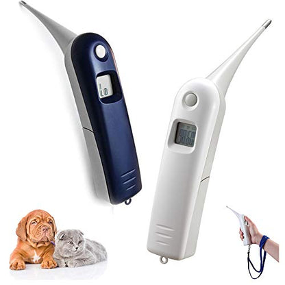 Pet Thermometer Dog Thermometer, Fast Digital Veterinary Thermometer, Pet Thermometer for Dogs, Cats, Horse,Cattle, Pigs,Birds, Sheep.C/F Switchable (Blue) - color: blue