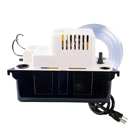 Little Giant VCMA-15ULST 115 Volt, 65 GPH, 1/50 HP Automatic Condensate Removal Pump for HVAC/Refrigeration Systems/Dehumidifiers with Overflow Detection Switch and 20-Foot Tubing, Black/White, 554415 - style: Includes Overflow Detection Switch/Tubing