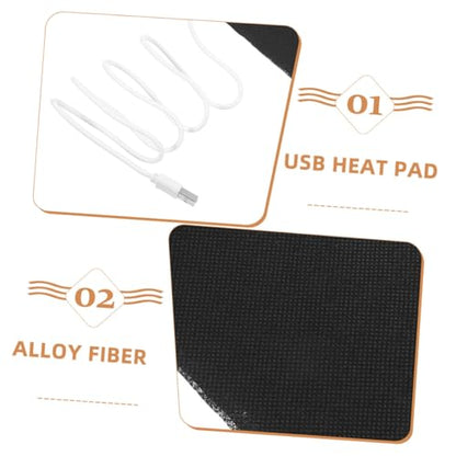 Abaodam 2pcs USB Heat Mat for Small Pets Gentle Skin-Friendly Heating Pad for Reptiles Hamsters and Safe Under Tank Heater for Terrariums and Pet Enclosures