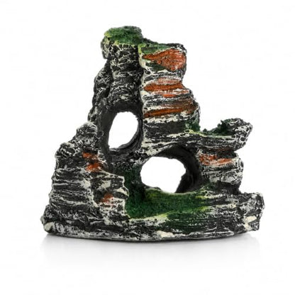Resin Moss Rock Cave, Realistic Aquarium Decor for Betta Fish, Shrimp & Reptiles, Natural-Looking Hiding Shelter, Safe Durable Resin Landscape Accessory for Freshwater & Saltwater Tanks