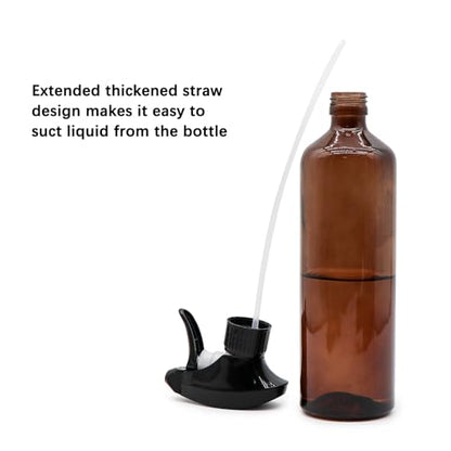 Glass Spray Bottles for Cleaning,16 OZ 2 Pack Continuous Empty Water Mister Spray Bottles for Hair,Plants Mister,Adjustable Nozzle,Amber - color: Amber