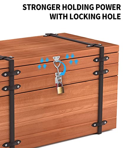 Vicuna R 8 Pack Heavy Duty Toggle Latch Clamp 4002, Adjustable Pull Latch | 550Lbs Holding Capacity, Toggle Clamp Latch with Lock Hole, for Smoker Lid Jig, Tool Box Case, with 40PCS Screws - style: 4002-8PK