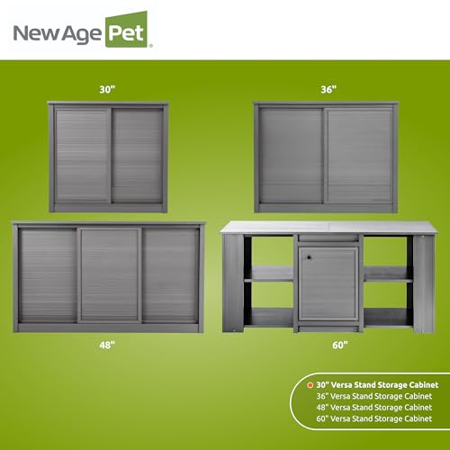 New Age Pet ECOFLEX 30" Small Versa Stand, Standard Height Cabinet for Reptile & Small Animal Habitat, Lounge in Grey - color: Grey, size: Small