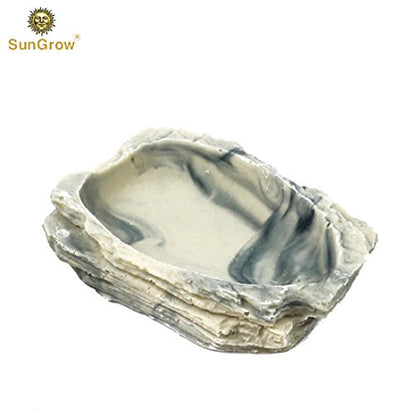SunGrow Small Hermit Crab Feeding Bowl, for Turtle, Leopard & Crested Gecko, Ball Python, Durable, Multifunctional Decor, Serve as Climbing Toy or Drinking Bowl