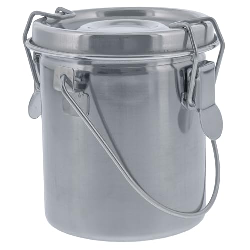 U.S. Art Supply Stainless Steel Leak-Proof Deluxe Paint Brush Washer with Wash Tank, Clip-On Lid, and Strainer Cup - Oil Paint Brush Cleaner for Artists