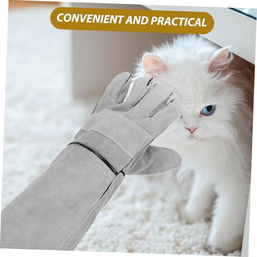 UKCOCO 1 Pair Pet Handling Gloves Heat Resistant Protective Gloves for Dog Cat Bird and Reptile Grooming Gardening Welding and Versatile Use Easy to