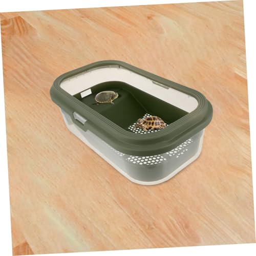 SUPVOX Plastic Multi-Purpose Tortoise Feeding Tank Terrace Large Tortoise Habitat for Home Use Easy Cleaning Design Feeding Box for Turtles and Amphibians