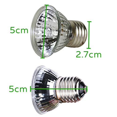 CALPALMY 4-Pack 75W UVA+UVB Bulbs | Heat and Light for Reptiles and Amphibian Tanks, Terrariums and Cages | Works with Various Lamp Fixtures
