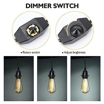 Heater Lamp Base,Heat Lamp Holder 4.75ft Hanging Lantern Pendant Light Lamp Cord Cable E26/E27 Socket (Single Lamp Base) - style: Single Lamp Base