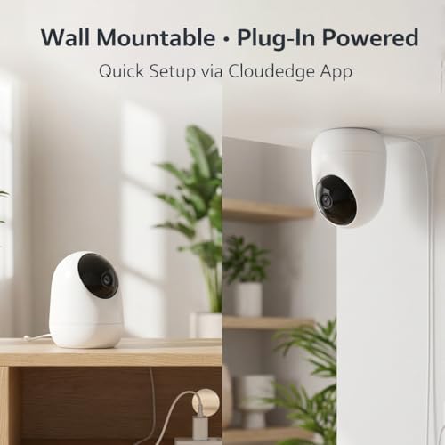 Rraycom 2.5K Indoor Security Camera, 5G/2.4G WiFi, Pet & Baby Monitor | 360° PTZ, Motion Detection & Tracking,Human/Motion/Sound Detection,2-Way Talk, Night Vision, Works/Alexa,SD/Cloud - size: 1Pack