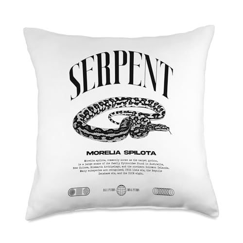 Carpet Python Modern Reptile Keeper Streetwear Throw Pillow - size: 18x18