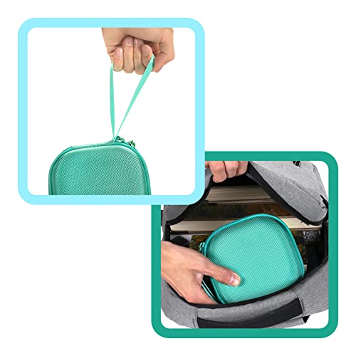 Aenllosi Hard Case for Moonlite Mini Projector Gift Pack fits upto 20 | EVA case construction, Water-resistant design, Dust-resistant design, Smooth zipper access, Carry handle, Case only - color: Mint