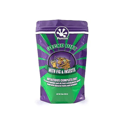 Pangea Gecko Diet with Fig & Insects, 16 oz - size: 1 Pound (Pack of 1)