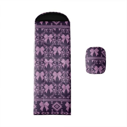 Erosebridal Death Head Moth Sleeping Bags Adults Cold Weather Bohemian Aztec Camping Blanket Hiking Sleeping Wrap Sleep Bag - color: Purple Aesthetic Bow