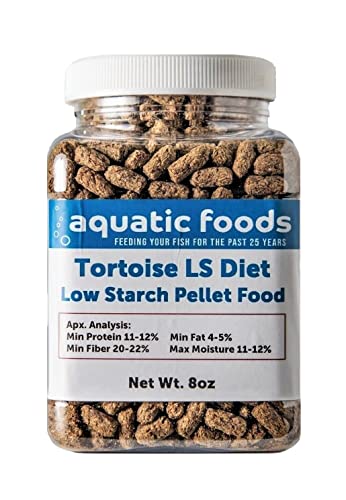 Tortoise Pellet Food, Low Starch High Fiber Diet for Sulcata, Leopard, Yellow-Footed, Desert, African Spurred for All Tortoise.…8oz Small Jar - size: 8 Ounce (Pack of 1)