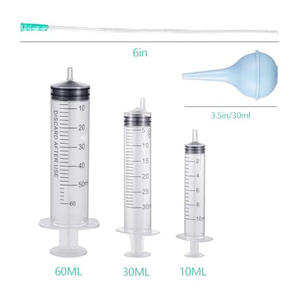 9-Piece Puppy Tube Feeding Kit – Includes 5 Feeding Tubes, 3 Syringes (10ml, 30ml, 60ml) & 1 Bulb Syringe – Ideal for Small Pets, Kittens, Lambs & Whelping Care