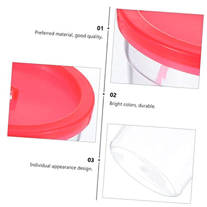 VANZACK 1pc Reptile Feeding Box Insect Cup for Mini Turtles Betta Fish and Jellyfish Lightweight Safe Ventilation Lid