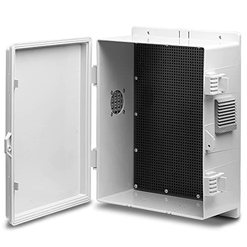 Namunanee Outdoor Electrical Junction Box, ABS Water Resistant Enclosure with Internal Mounting Panel & Hinged Cover (13" H* 9.2" L* 5.6" W) - size: 13"H x 9.2"L x 5.6"W & Standard