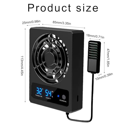Reptiles Cooling Fan for Terrariums Low Chiller Air Coolers Humidity Reducer Chiller Automatic Control Reptiles Habitat Improvement - color: D