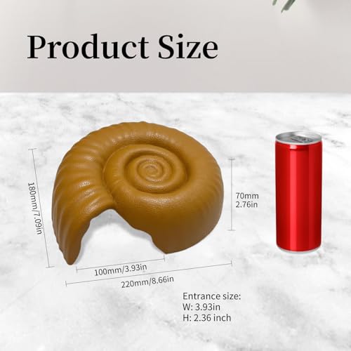 Reptile Tank Accessories, Helicoid Plastic Hideout for Snake, Ball Python Tank Accessories, Snake Hideout for Ball Python, Tank Habitat Accessories