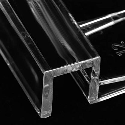 TOPINCN Aquarium Glass Cover Holder, 20Pcs Acrylic Clips, Transparent, 12mm - size: 12mm
