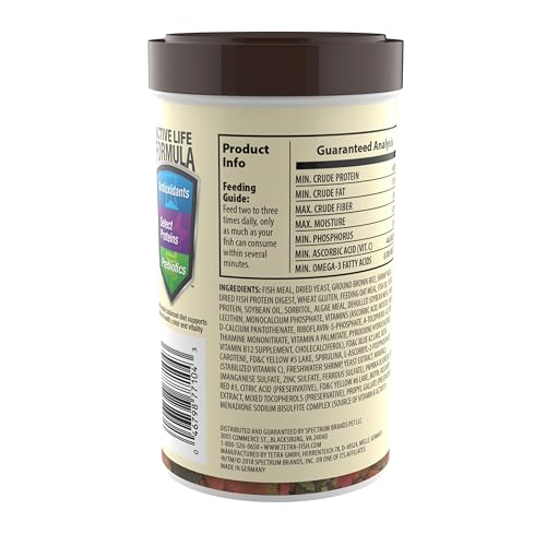 TetraMin Tropical Flakes Fish Food, 2.2 oz | Complete Daily Diet For Top-And-Mid Feeding Tropical Fish, Protein For Growth & Prebiotics for Digestion, Clear Water Formula - size: 2.2 Ounce (Pack of 1)