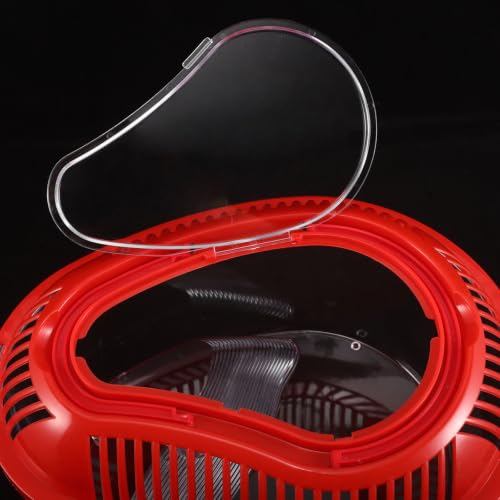 minkissy Portable Plastic Reptile Transport Container Featuring a Lockable Lid and Built-in Sunbathing Platform for Turtle and Reptile Travel and Transportation