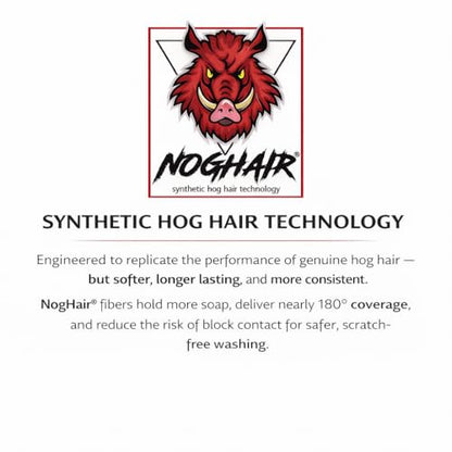Hi-Tech NogHair Wash Brush – 14" Multi-Level Car Wash Brush TB-14X3CR – Soft Bristles for Scratch-Free Cleaning – for Cars, Trucks & SUVs – Fits Threaded Handle