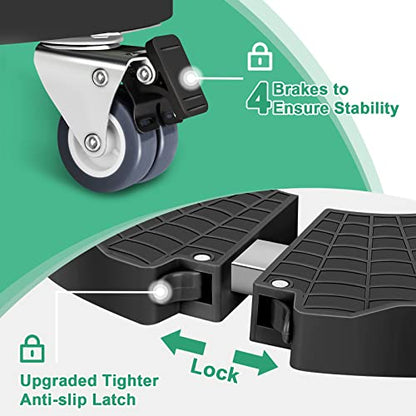 sanyi Plant Caddy with Wheels, 2Pack 15-21" Adjustable Rolling Plant Stands | Heavy Duty Large Plant Potted Trolley Dolly Cart Garden Tower Pot Greenstalk Vertical Planter Umbrella Base,Black - color: Black, size: 2
