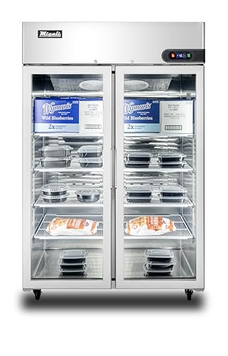 C-2FG-HC Two Glass Door Reach-In Freezer, 49 cu/ft, Stainless Steel Interior and Exterior, Auto Defrost, Digital Temperature Display, Door Locks