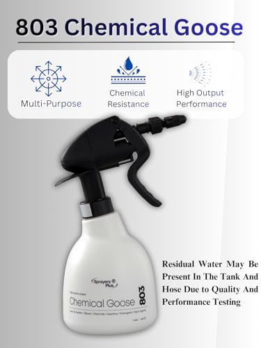 Sprayers Plus 803 Handheld Trigger Chemical Sprayer, Viton & Specialized Seals, Long Reach Cleaning for Lawn and Garden,Bleach Safe with 316 Stainless Steel Spring,General Purpose,1.44Litres - color: 803 General Purpose