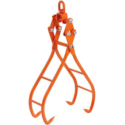 VEVOR Timber Claw Hook, 28 inch 4 Claw Log Grapple Logging Tongs, Swivel Steel Log Lifting Tongs 31" Max Opening, Eagle Claws with 2205LBS/1000kg Loading Capacity for Tractors, ATVs, Trucks, Forklifts - style: 28in-Swivel