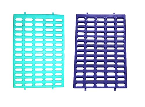 Saguaro Acres Rabbit and Small Animal Cage Resting Mat for Wire Floored Cages 2 Pack (Purple & Teal) - color: Purple & Teal