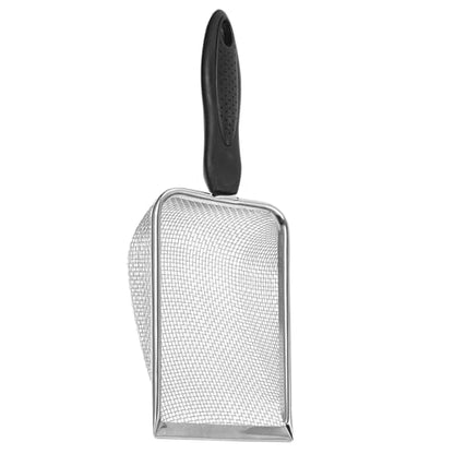 ARTIBETTER Reptile Sand Scoop: Fine Mesh Substrate Sifter - Stainless Steel Litter Shovel - Terrarium Cleaning Tool for Bearded Dragons Snake Enclosures Mesh Size 3.8X3.8mm