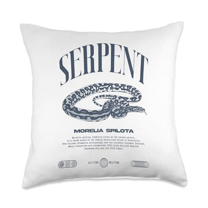 Carpet Python Modern Reptile Keeper Streetwear Throw Pillow - size: 18x18