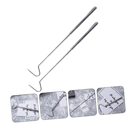 Yardwe 2Pcs Retractable Snake Grabbing Hooks Reptile Tongs Snake Handling Tool for Efficient Capture and Distance Protection
