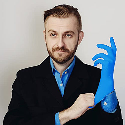 PEIPU Nitrile Disposable Gloves，Powder Free, Cleaning Service Gloves, Latex Free - size: Large (Pack of 100), style: 100 Pcs