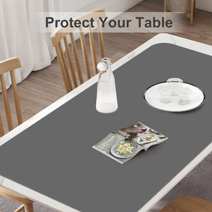 Silicone Mats for Kitchen Counter, Treerit 47.24"x 23.62" Extra Large Silicone Mat, Non-slip Heat Resistant Kitchen Counter Mat, Quartz Countertop Protector, Shipped Rolled Up, No Creases, Gray - color: Gray