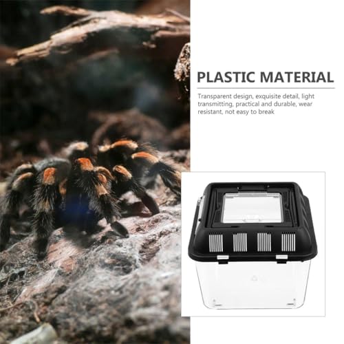 SHINEOFI Transparent Turtle Habitat Box with Ventilation Lightweight Reptile Breeding Container for Turtles Spiders and Reptiles Compact and Transport Case